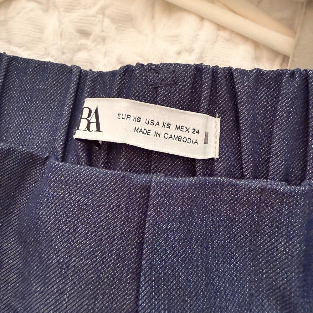 Zara Wide Leg High Waist Trousers with belt - Picture 3 of 4